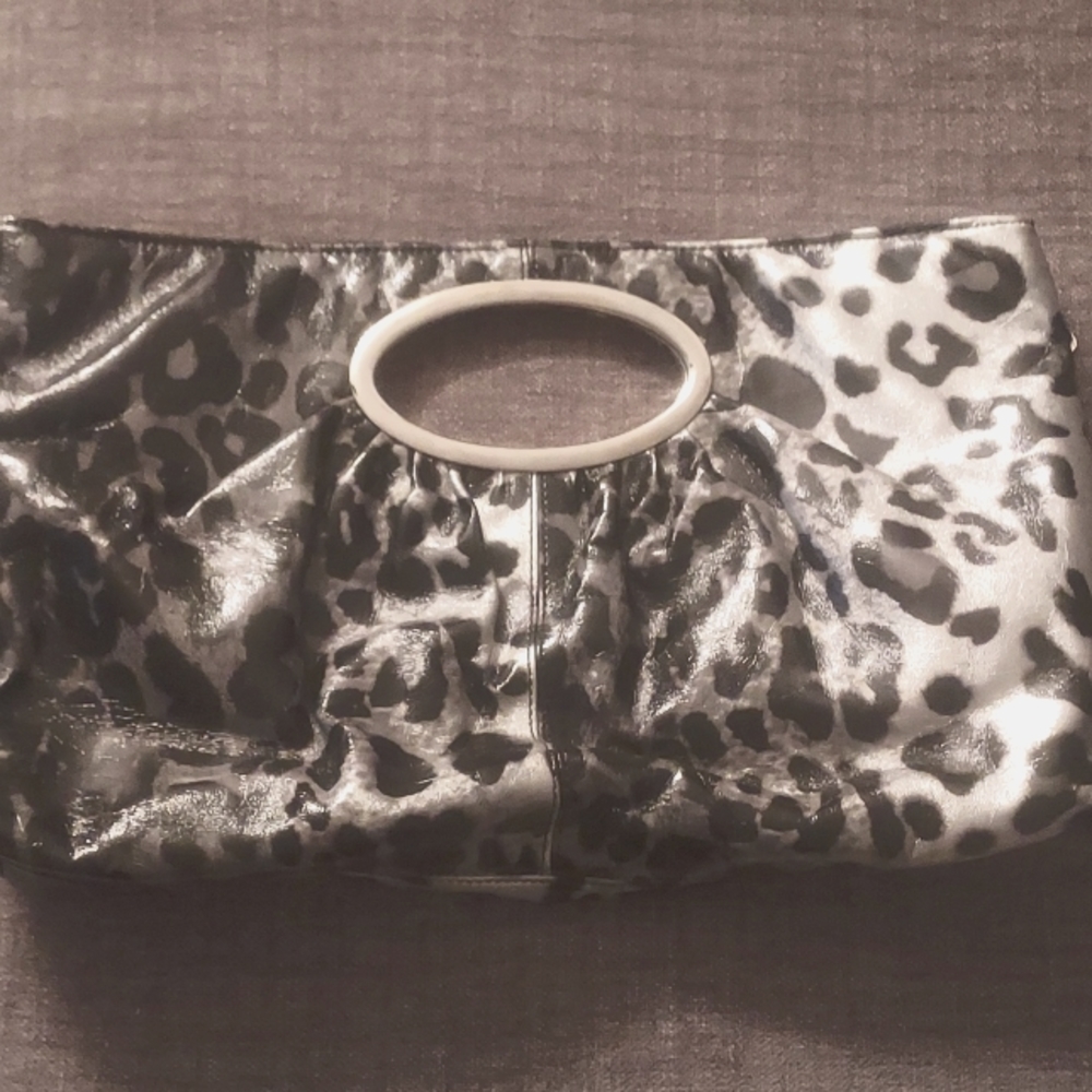 Poppie Jones bag, black and silver, handbag